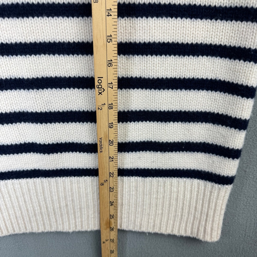 La Ligne Marin Sweater Cream Navy Striped Wool Cashmere Knit Large Long Sleeve - Picture 6 of 6